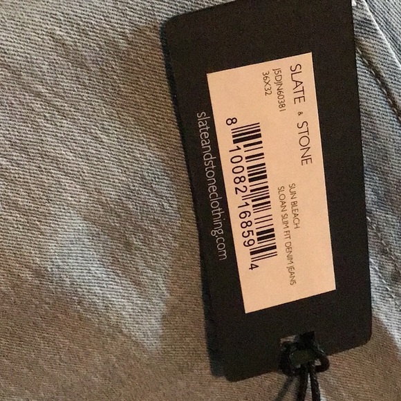 New Stone & Tate Light Denim Standard Slim leg Jeans. Men’s 36W/32L - Picture 4 of 7